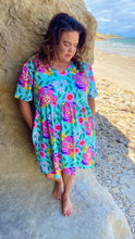 Load image into Gallery viewer, Summer Splice Short Sleeve Stretch Frock. SIZE XL (26/28/30)