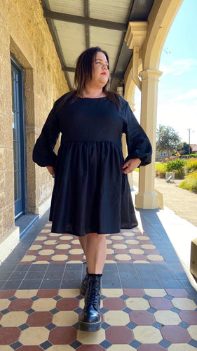 The Black Parade, Long Sleeve Linen Frock