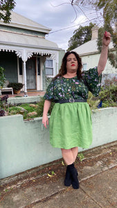 Fiona Apple Green Linen Skirt