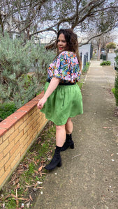 Fiona Apple Green Linen Skirt